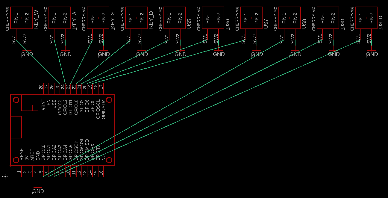 Schematic I designed for the fightpad