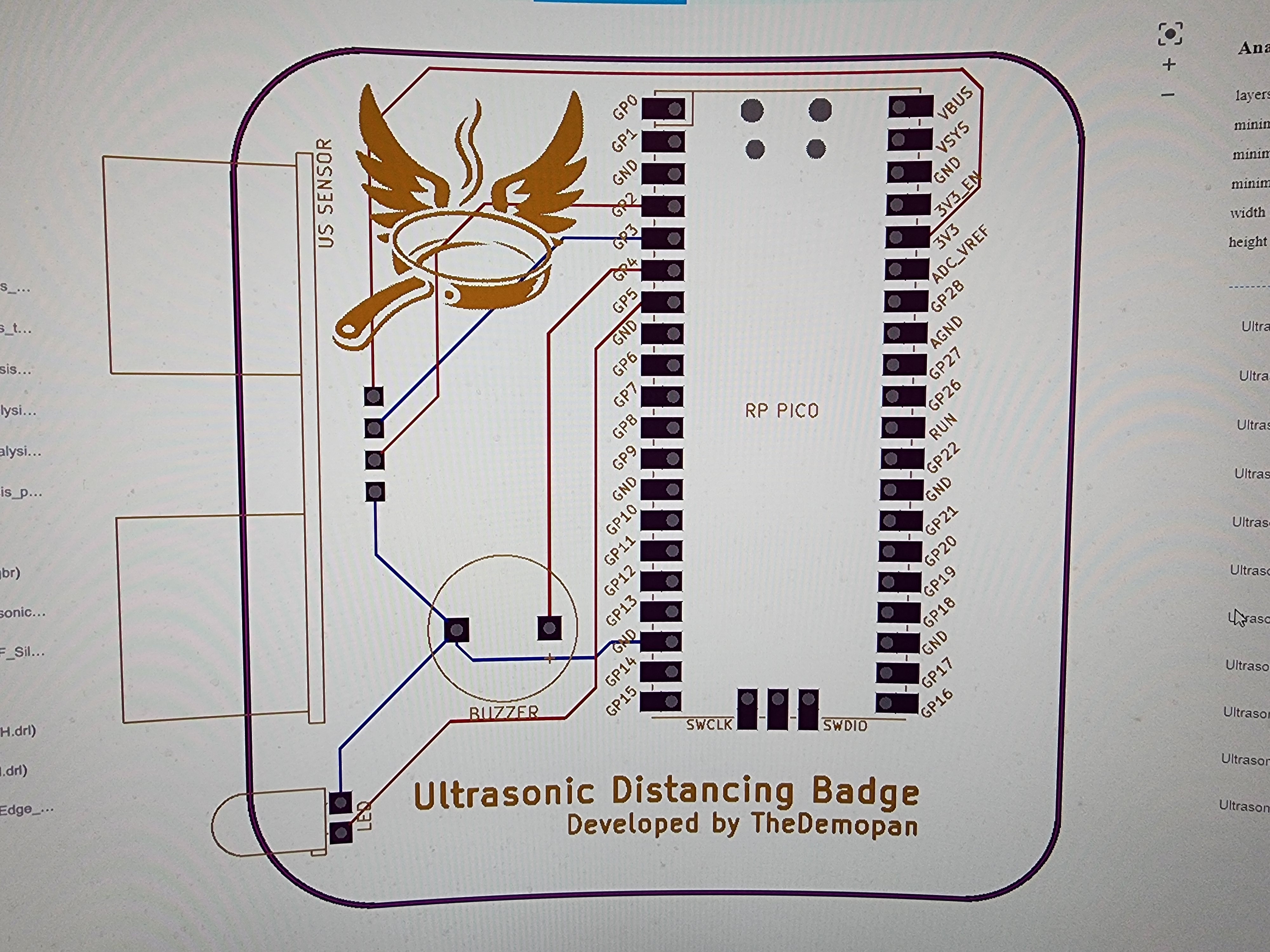 Schematic of PCB